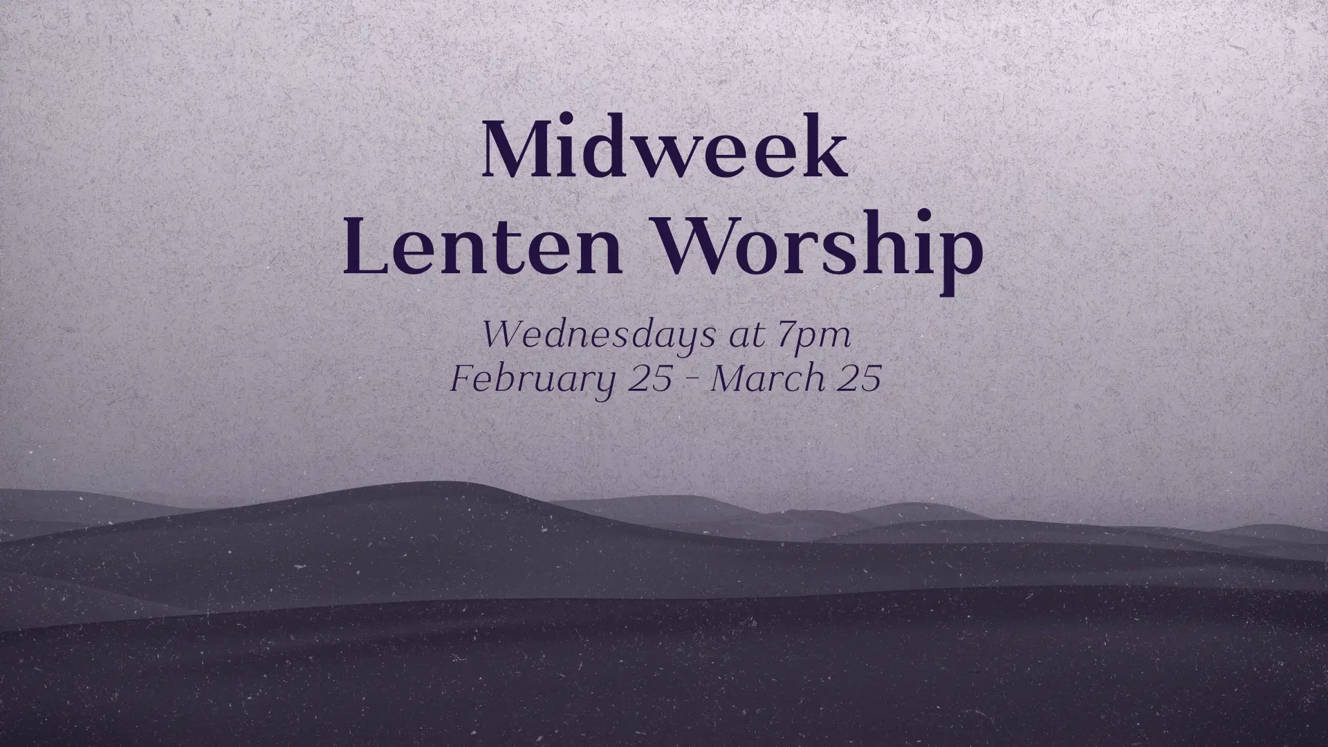 Midweek Lenten Worship