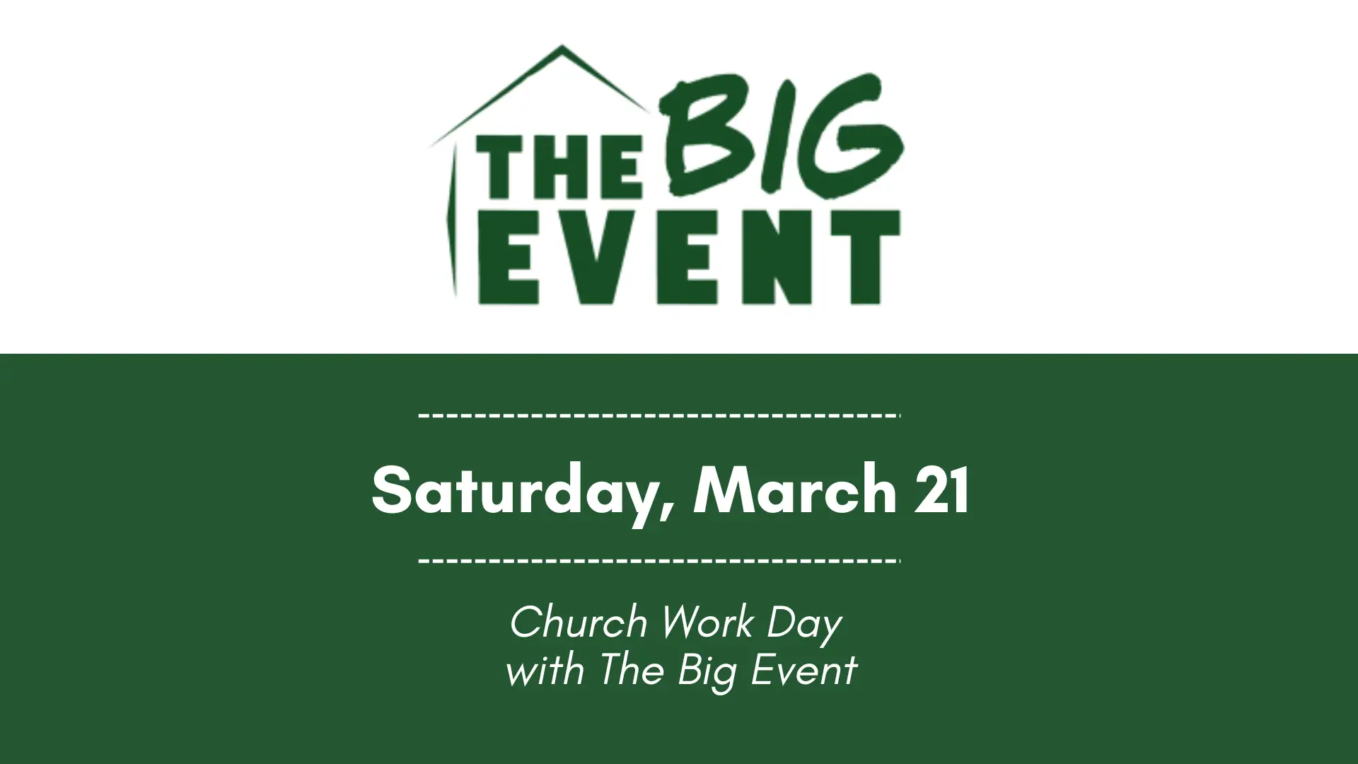 The Big Event at Holy Cross // Sunday, March 21